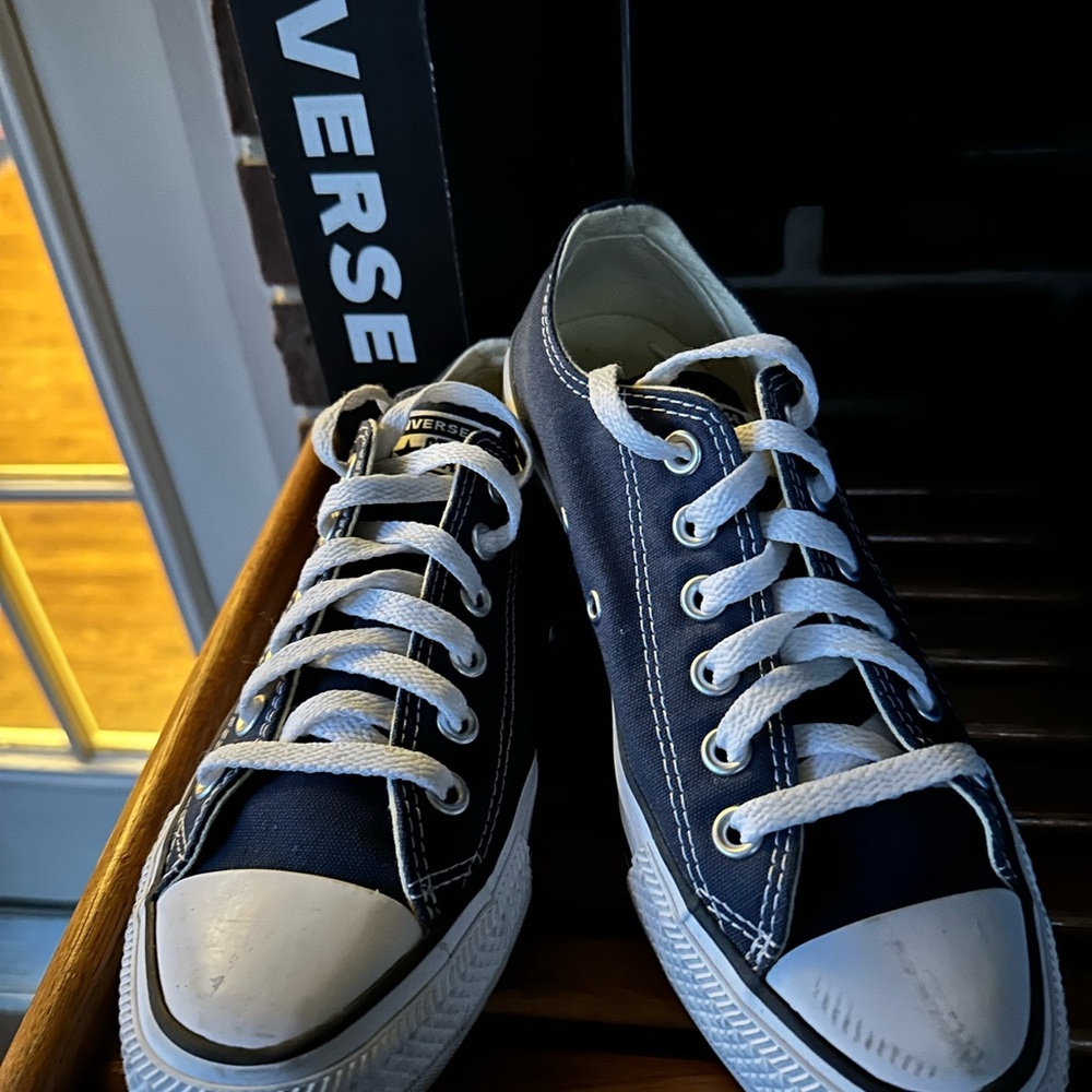 Converse  Navy and White Sneakers